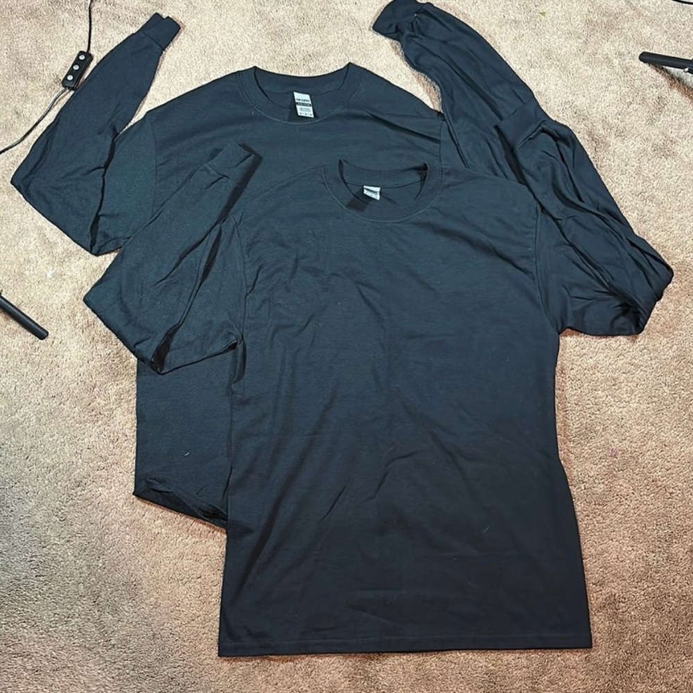 2 Brand New, Never Washed Long Sleeve Gilden Ultra Cotton Tee Shirts